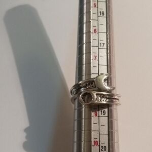 Silver Wrench Design Ring